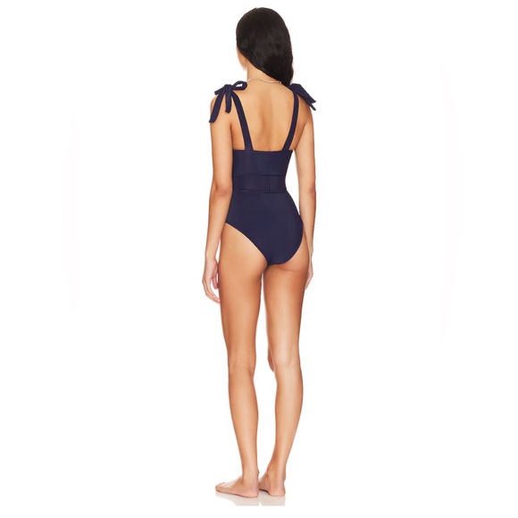Beach Riot Sydney One Piece Tie Shoulder Belt Swimsuit - Large - Picture 2 of 4